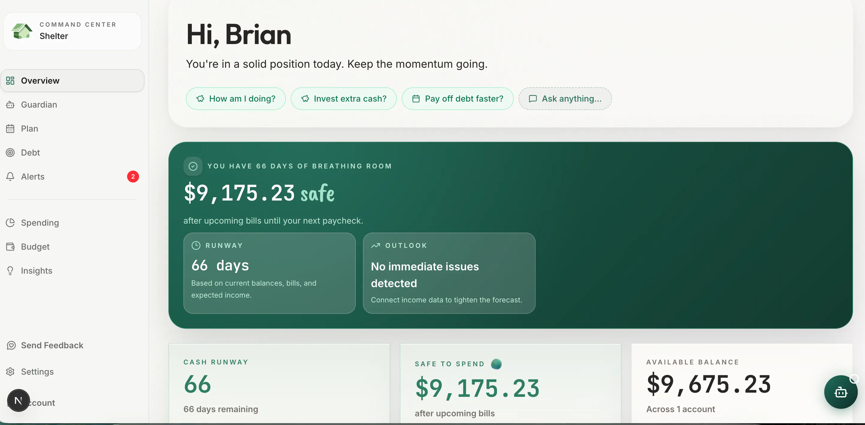 Shelter - Your AI Financial Guardian  gallery image