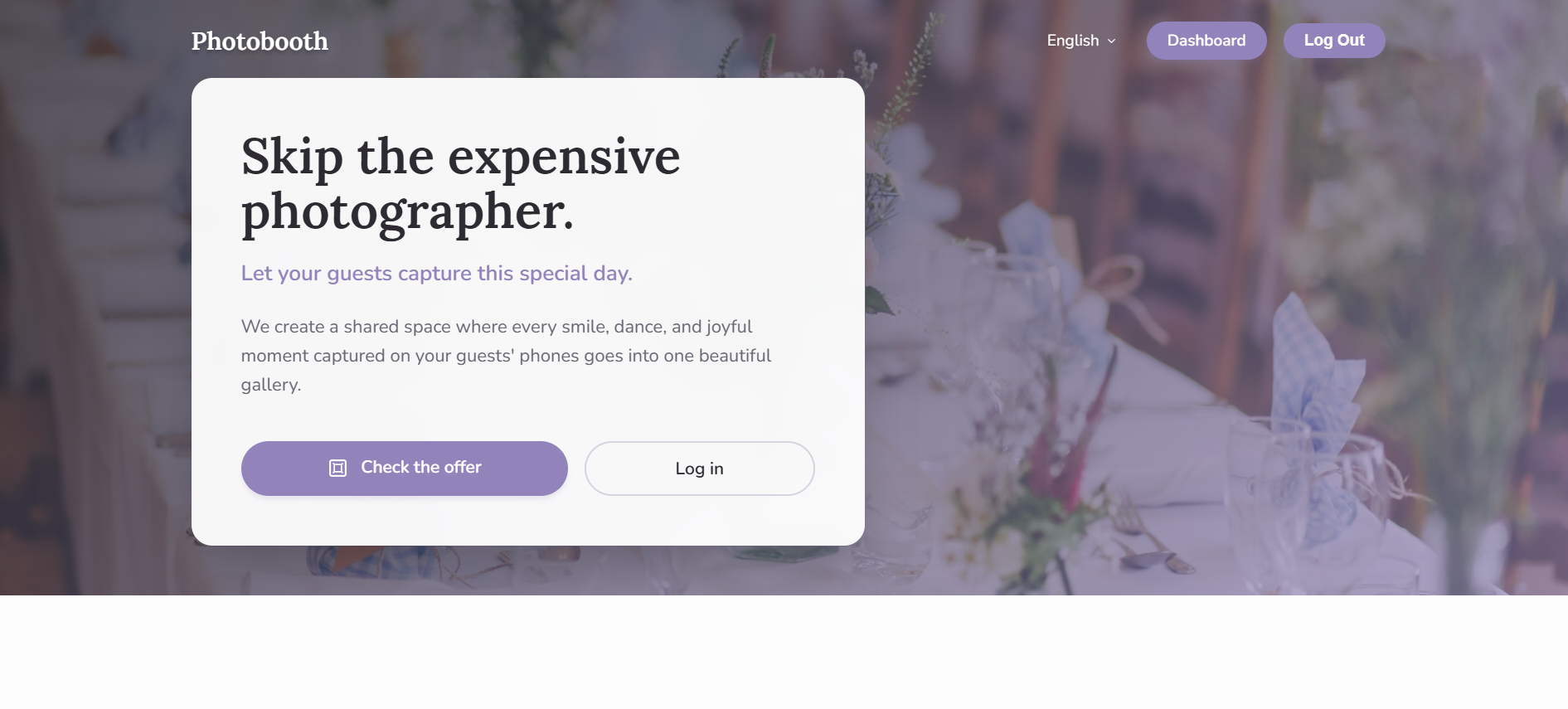 Photobooth - Main product screenshot demonstrating key features and user interface