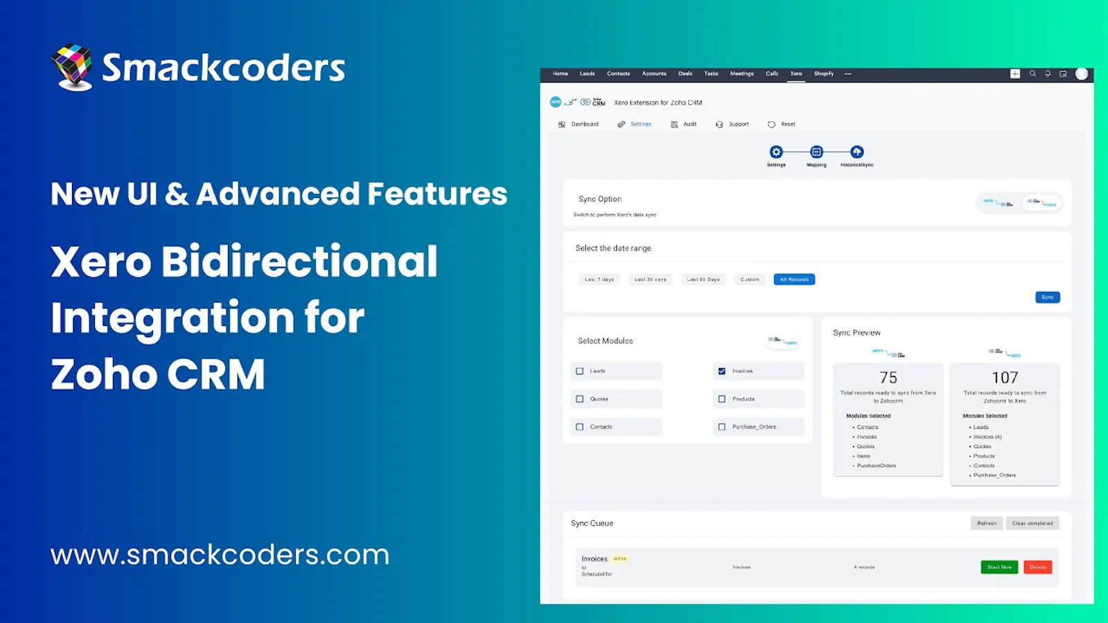 Xero Integration for Zoho CRM screenshot 1 (video preview)