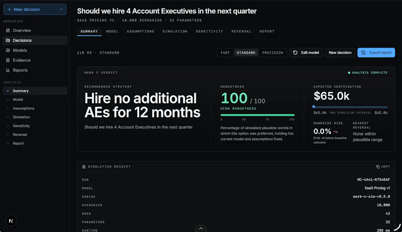 MARK C — Counterfactual Intelligence screenshot 7