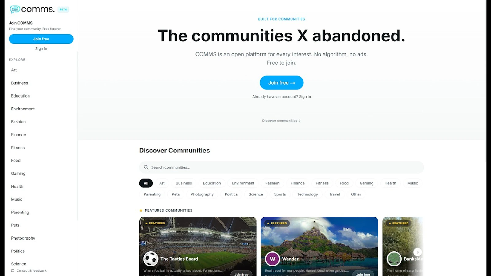 Comms. screenshot 1 (video preview)