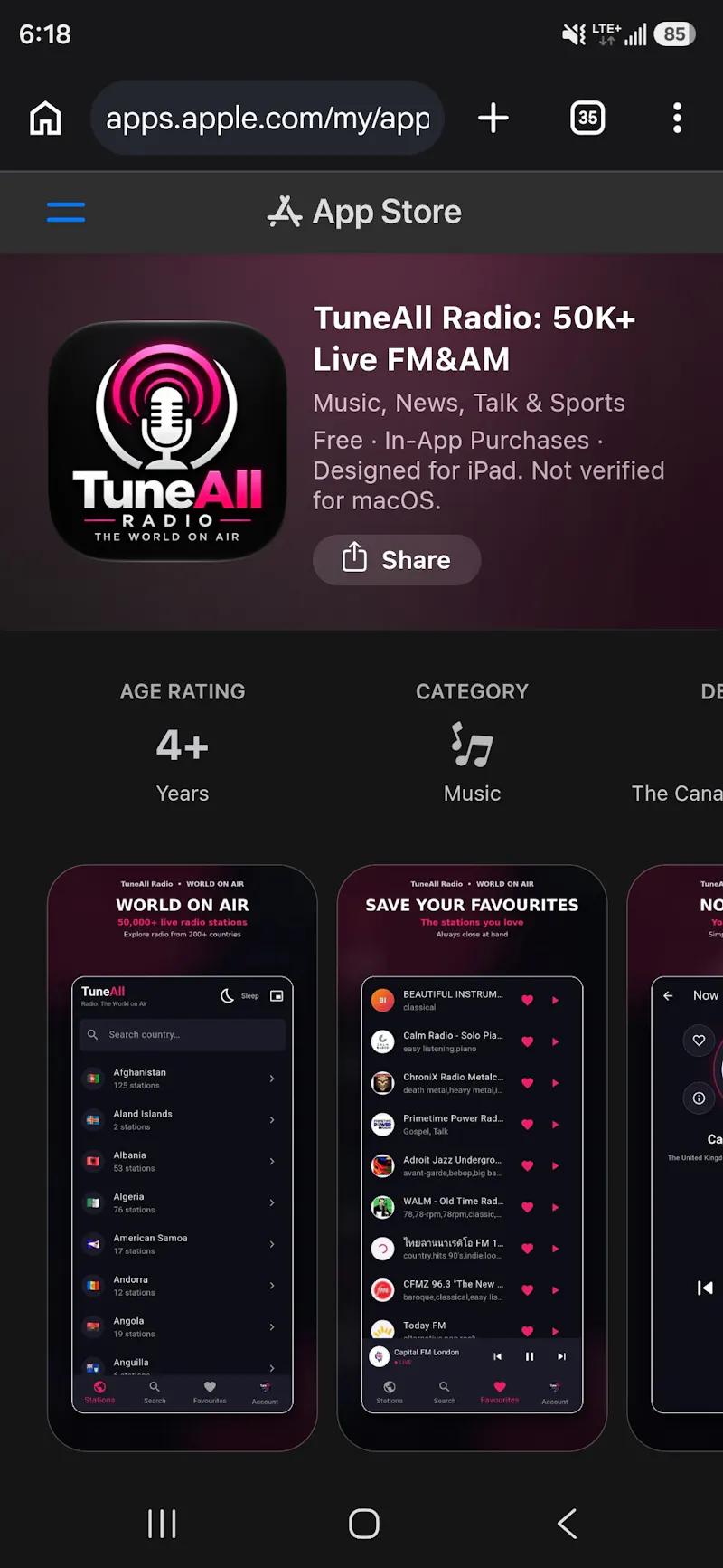 TuneAll Radio screenshot 4