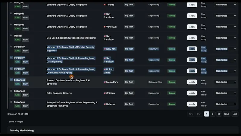 Live Job Index screenshot 1 (video preview)