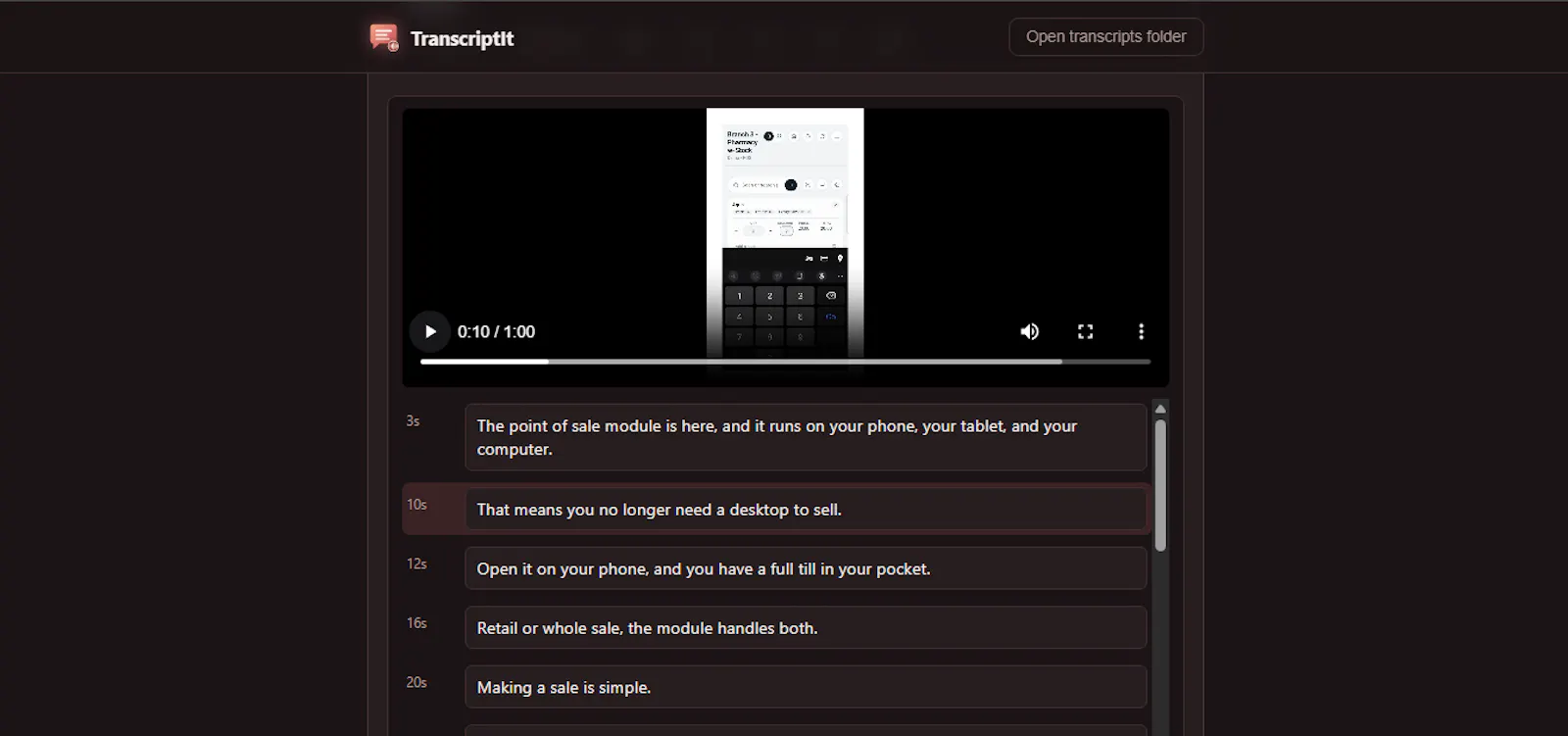 TranscriptIt screenshot 3
