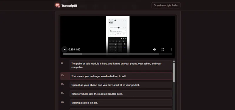 TranscriptIt screenshot 3