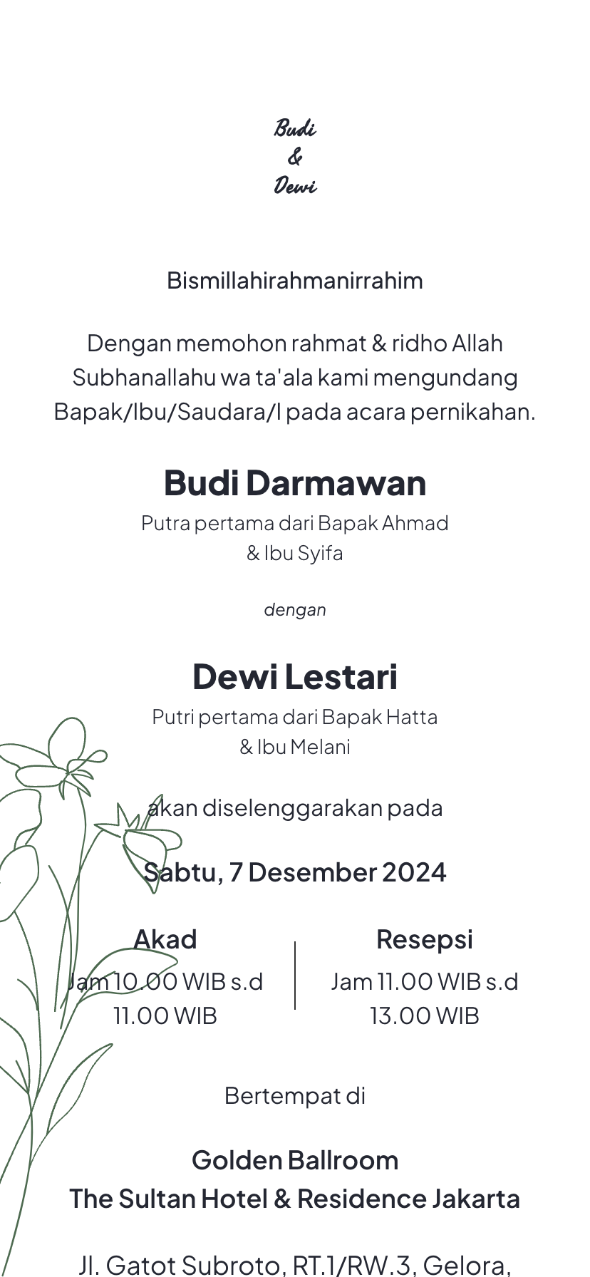 Média Gounangan - modèle d'invitation de mariage numérique 3