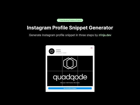 Instagram Profile Snippet Generator gallery image