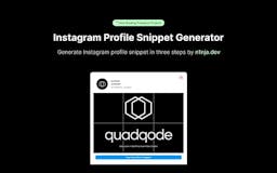 Instagram Profile Snippet Generator media 1