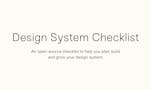 Design System Checklist image