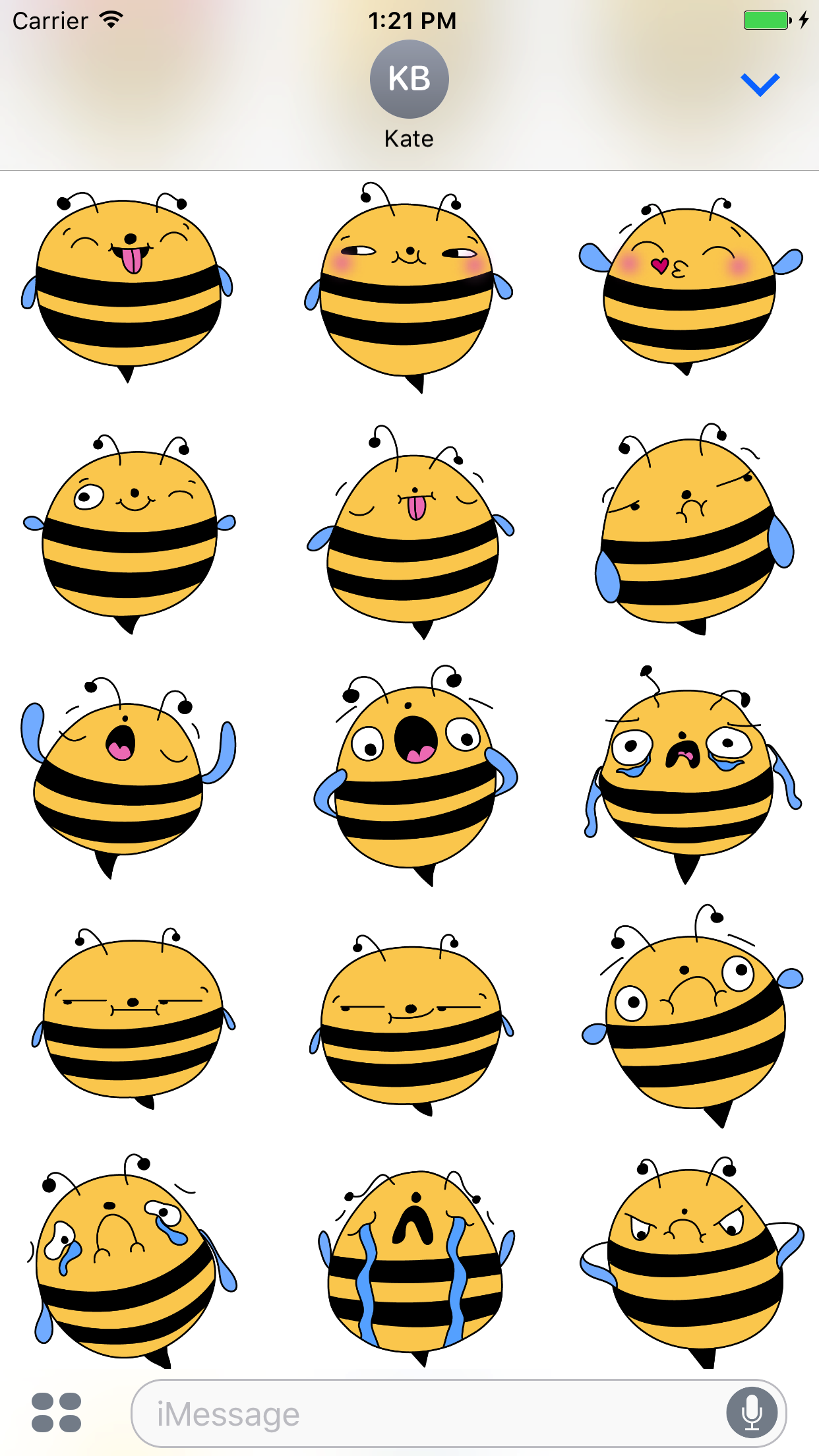 Happy Little Bees Stickers gallery image
