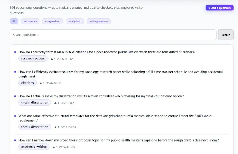 Student Q&A screenshot 1