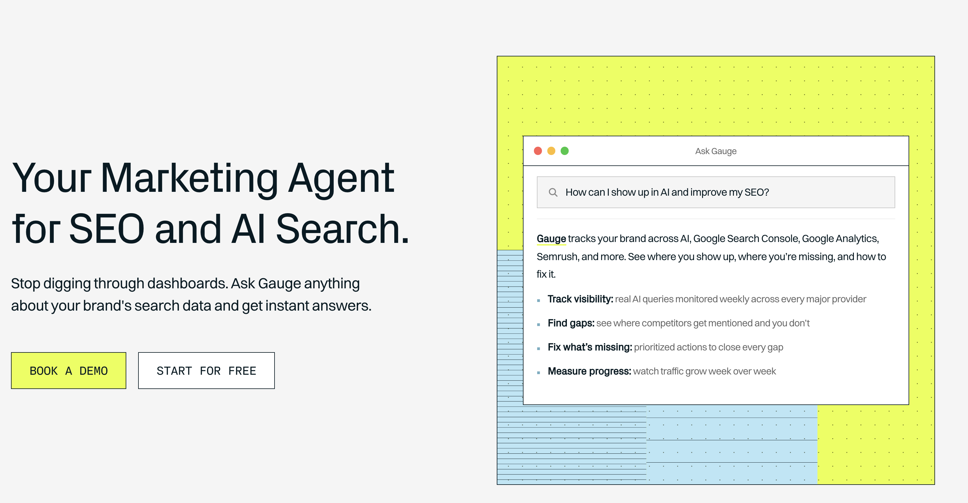 Gauge - Main product screenshot demonstrating key features and user interface
