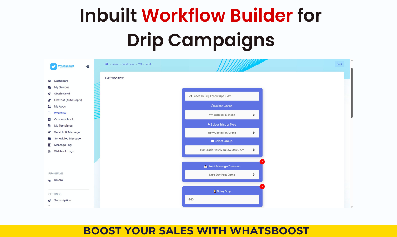WhatsApp Automation & Workflow Builder media 5