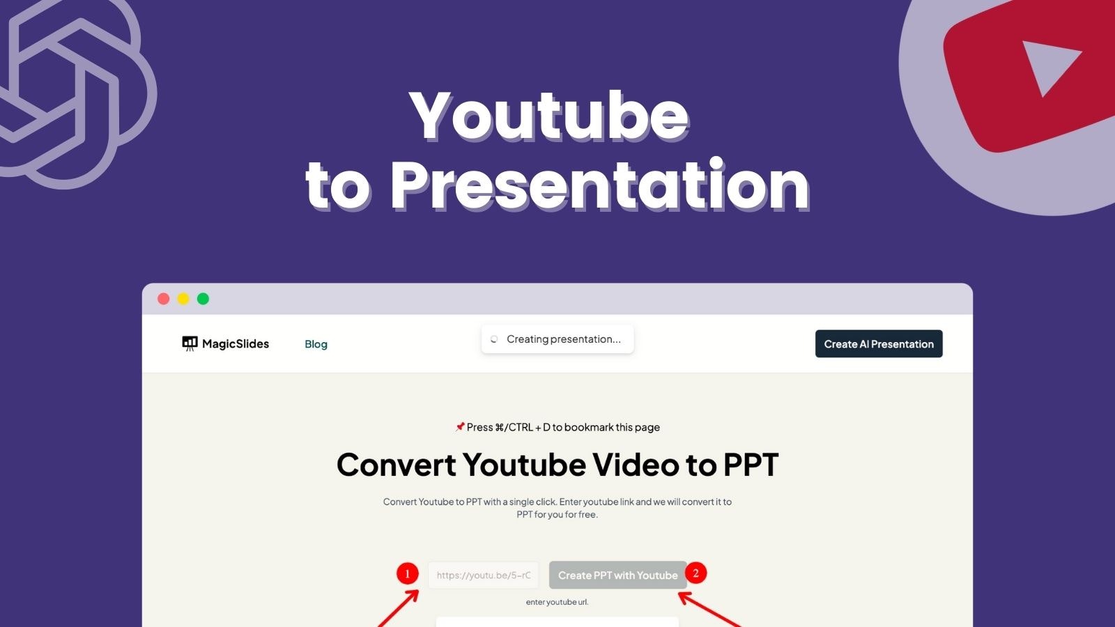 YouTube à PPT media 1