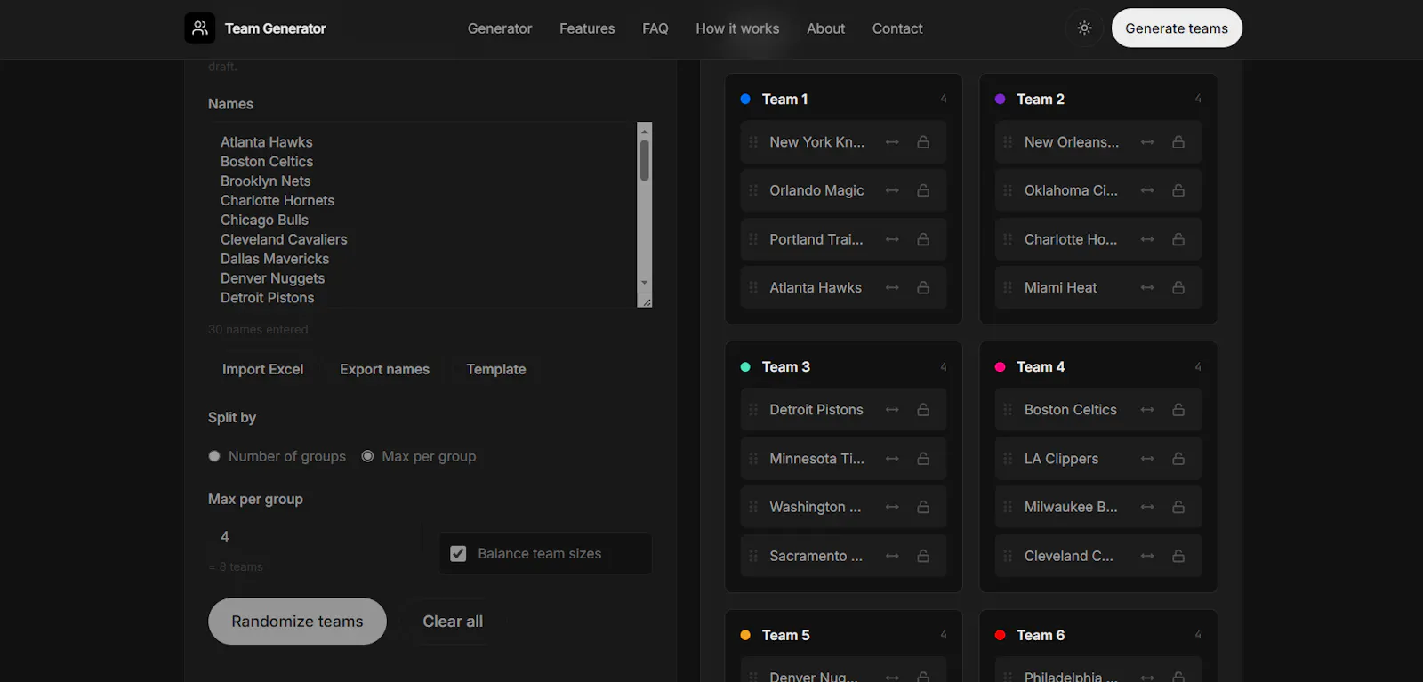 Team Generator screenshot 6