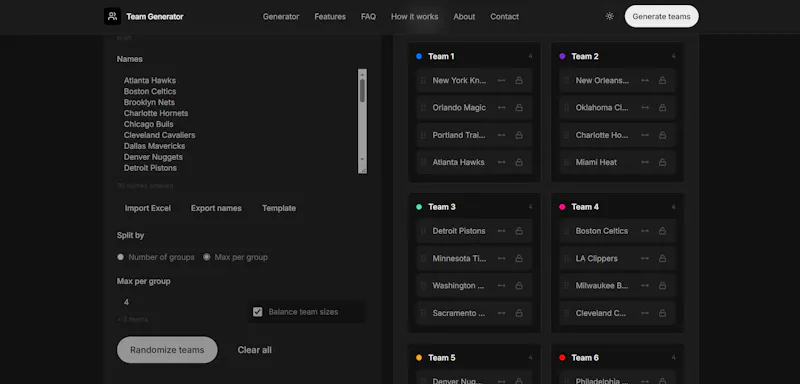 Team Generator screenshot 6