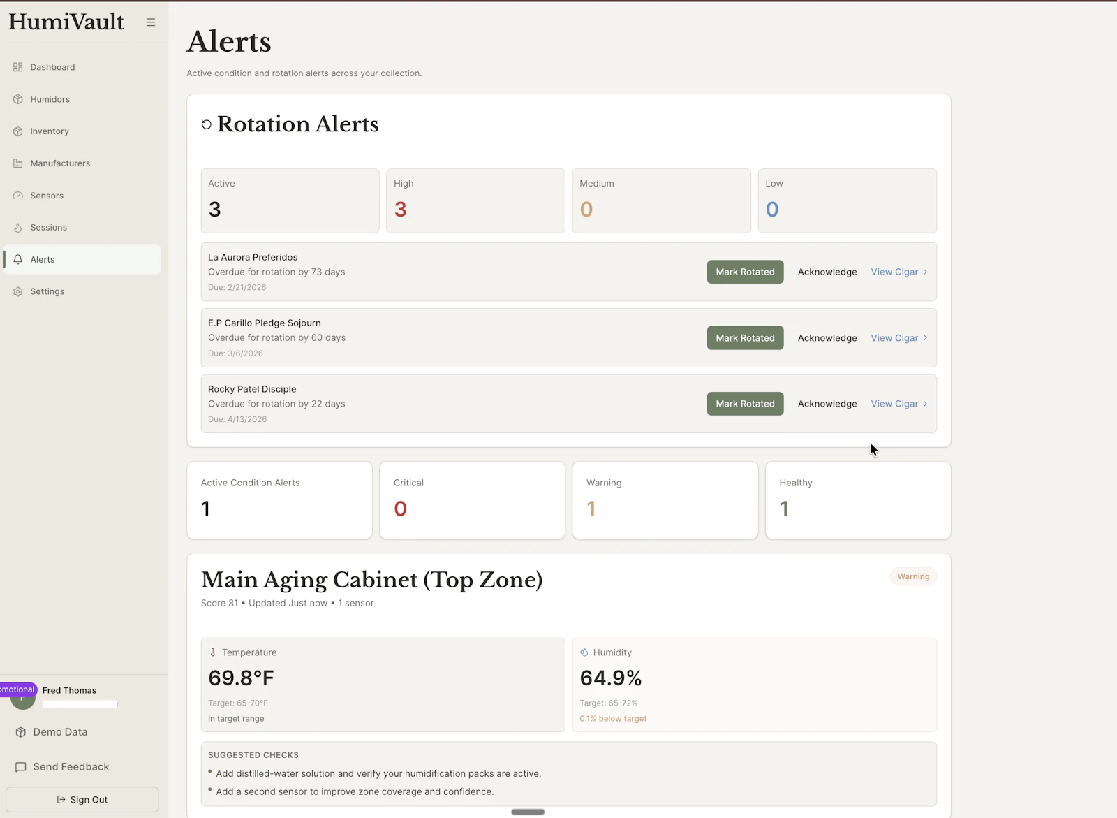 HumiVault screenshot 2