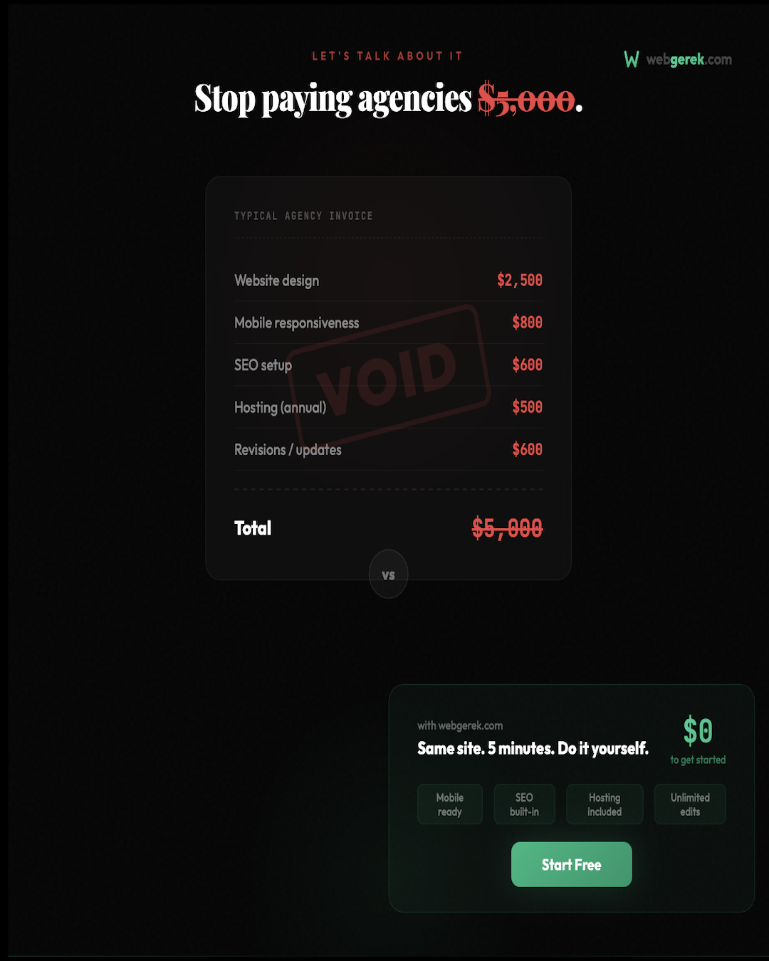 Web Gerek - Screenshot 2 showing product features and functionality