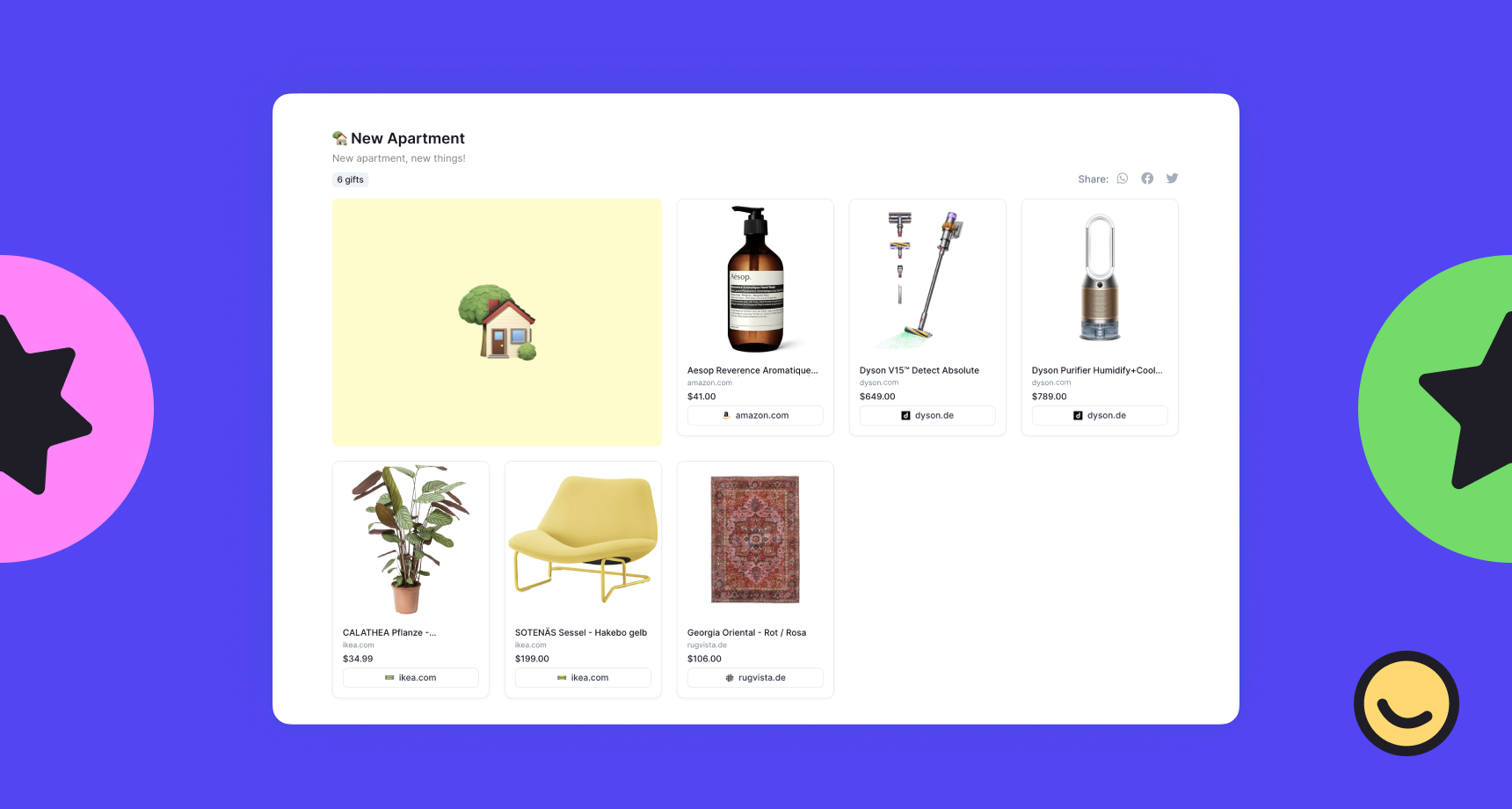 وسائط HappyWishlist - رغبات لا نهائية ، نقرة واحدة بعيدا 2