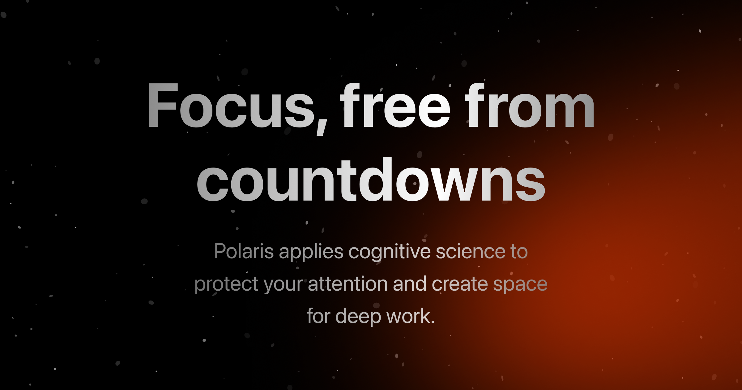Polaris Focus - Main product screenshot demonstrating key features and user interface