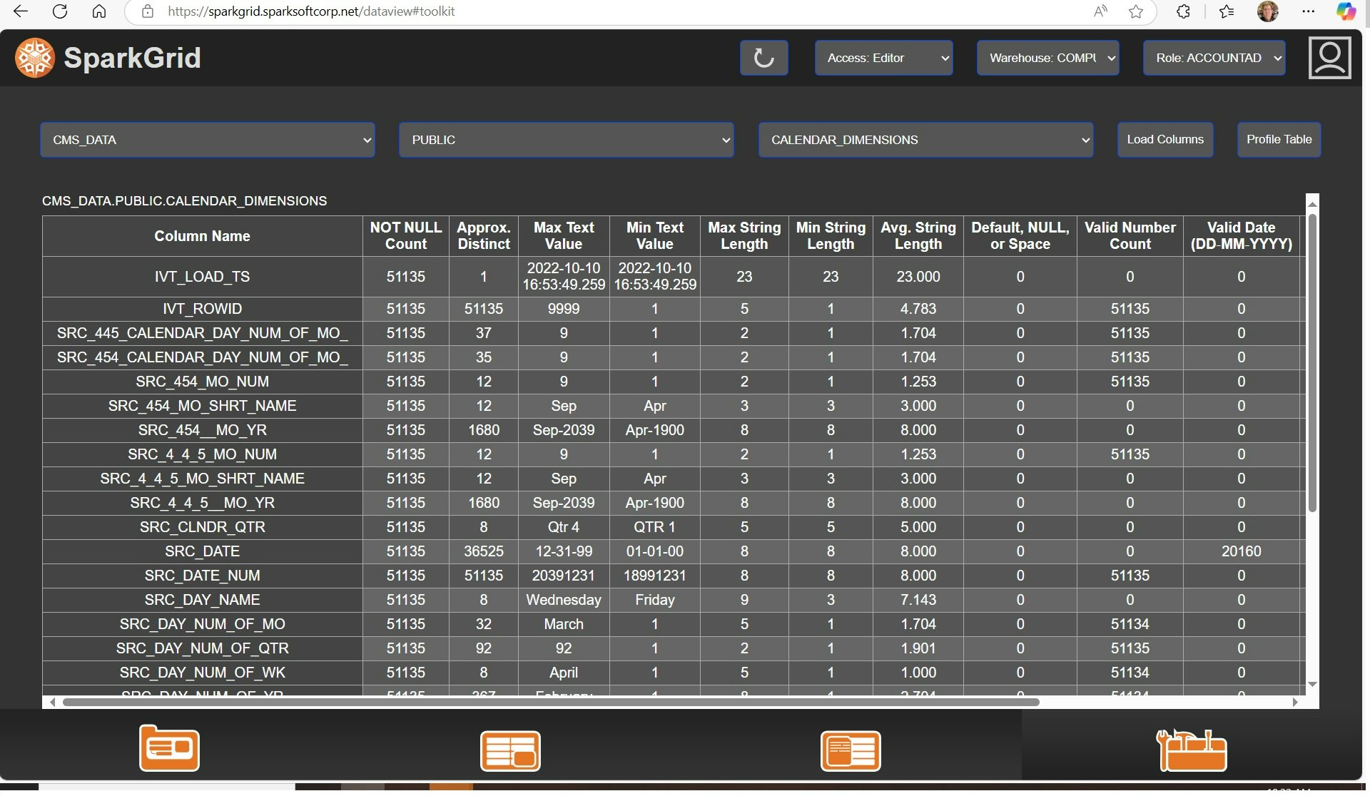 SparkGrid - Editor della tabella del database con foglio di calcolo UX media 3