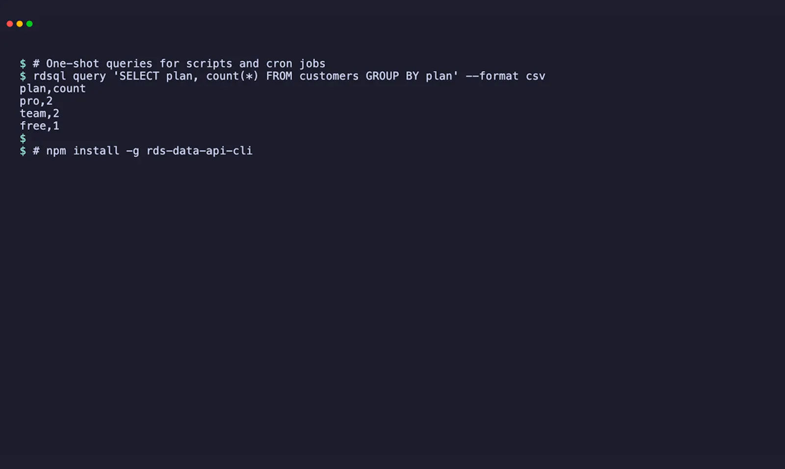 rdsql screenshot 6