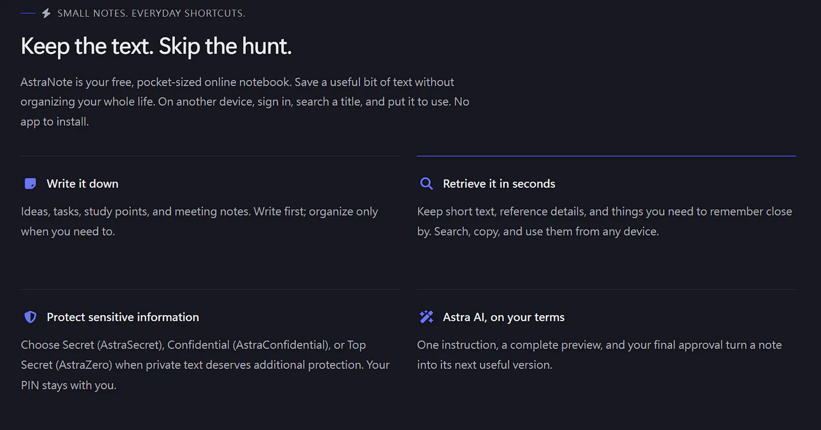 AstraNote screenshot 2