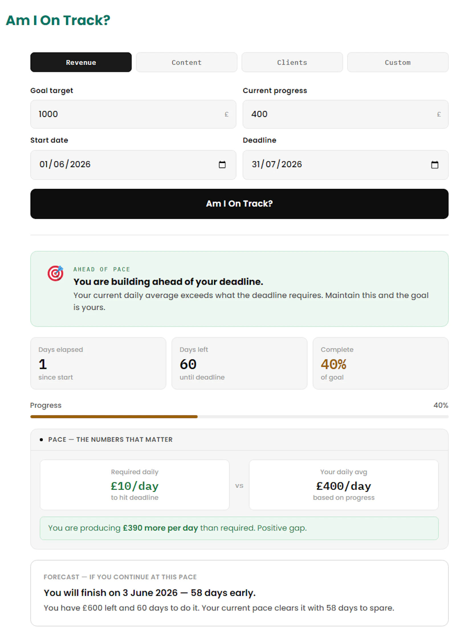 Am I On Track? Tracker screenshot 3