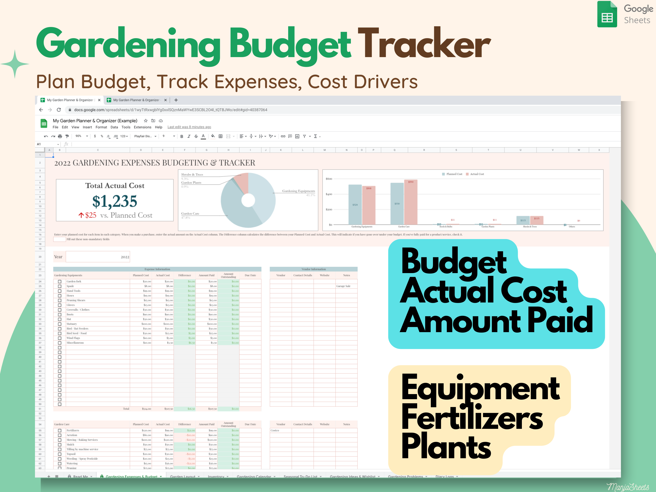Garden Journal & Planner Google Sheets media 3