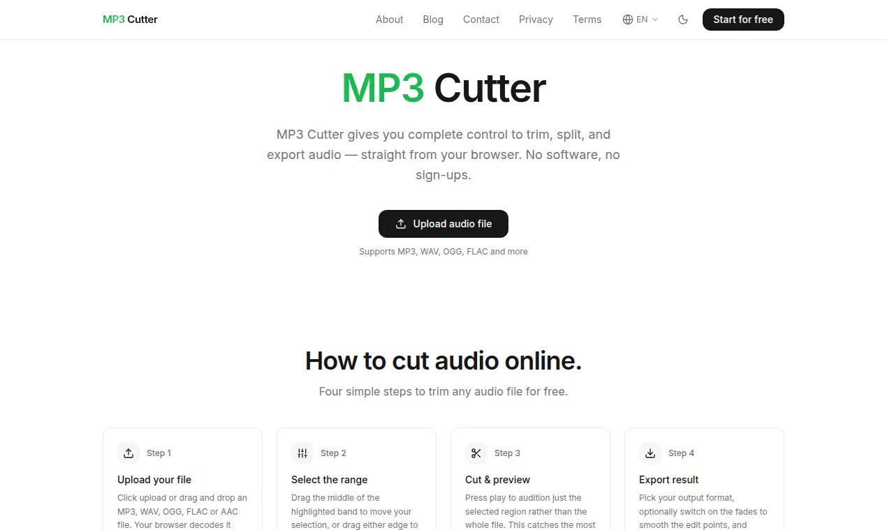 MP3 Cutter Online gallery image