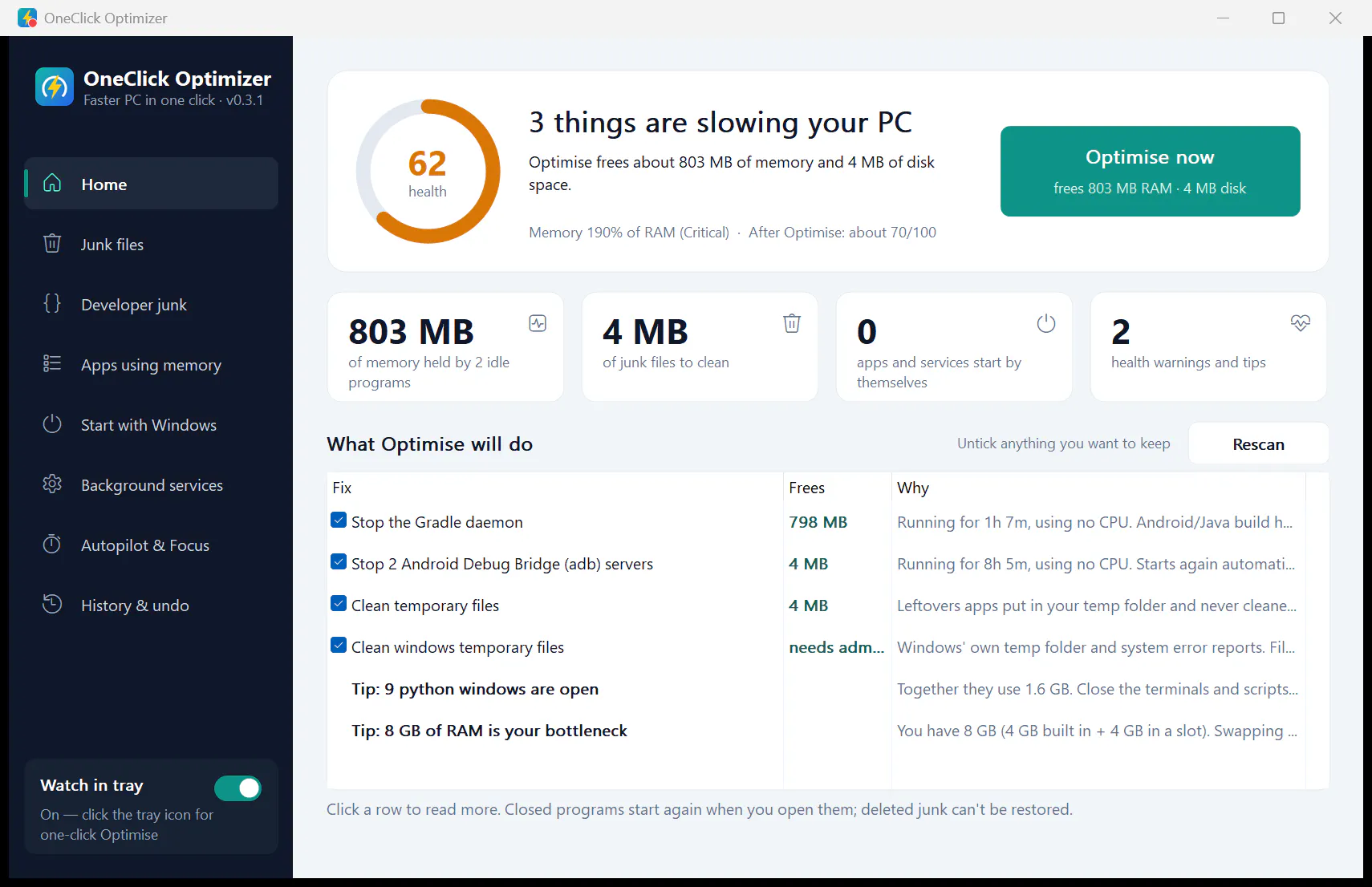 OneClick Optimizer pro (Life Time) gallery image