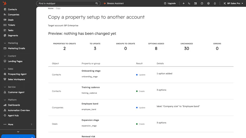 Bulk Property Import & Export screenshot 2