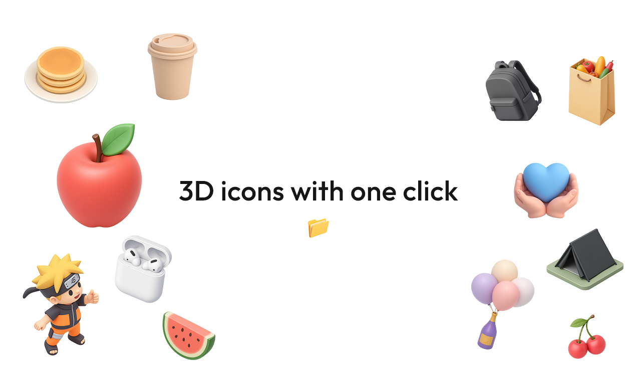 iken.app - genereer handgemaakte 3D -pictogrammen - Genereer consistente 3D -pictogrammen met één klik media 1