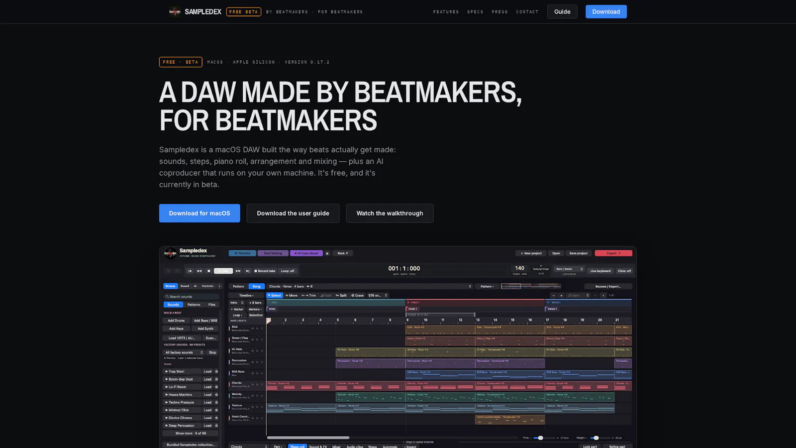 Sampledex screenshot 1