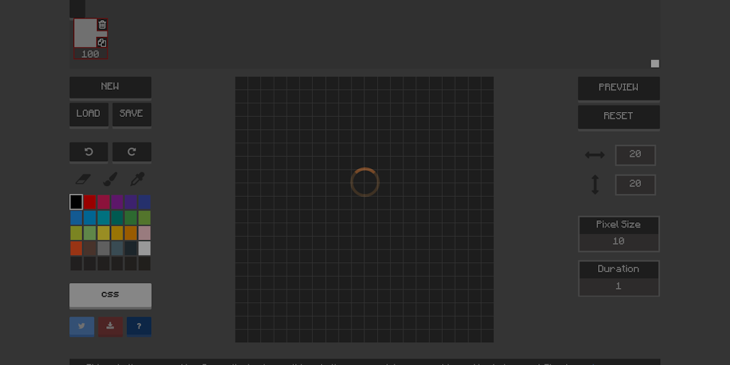 Pixel Art to CSS - Draw and animate pixel art, export the results to
