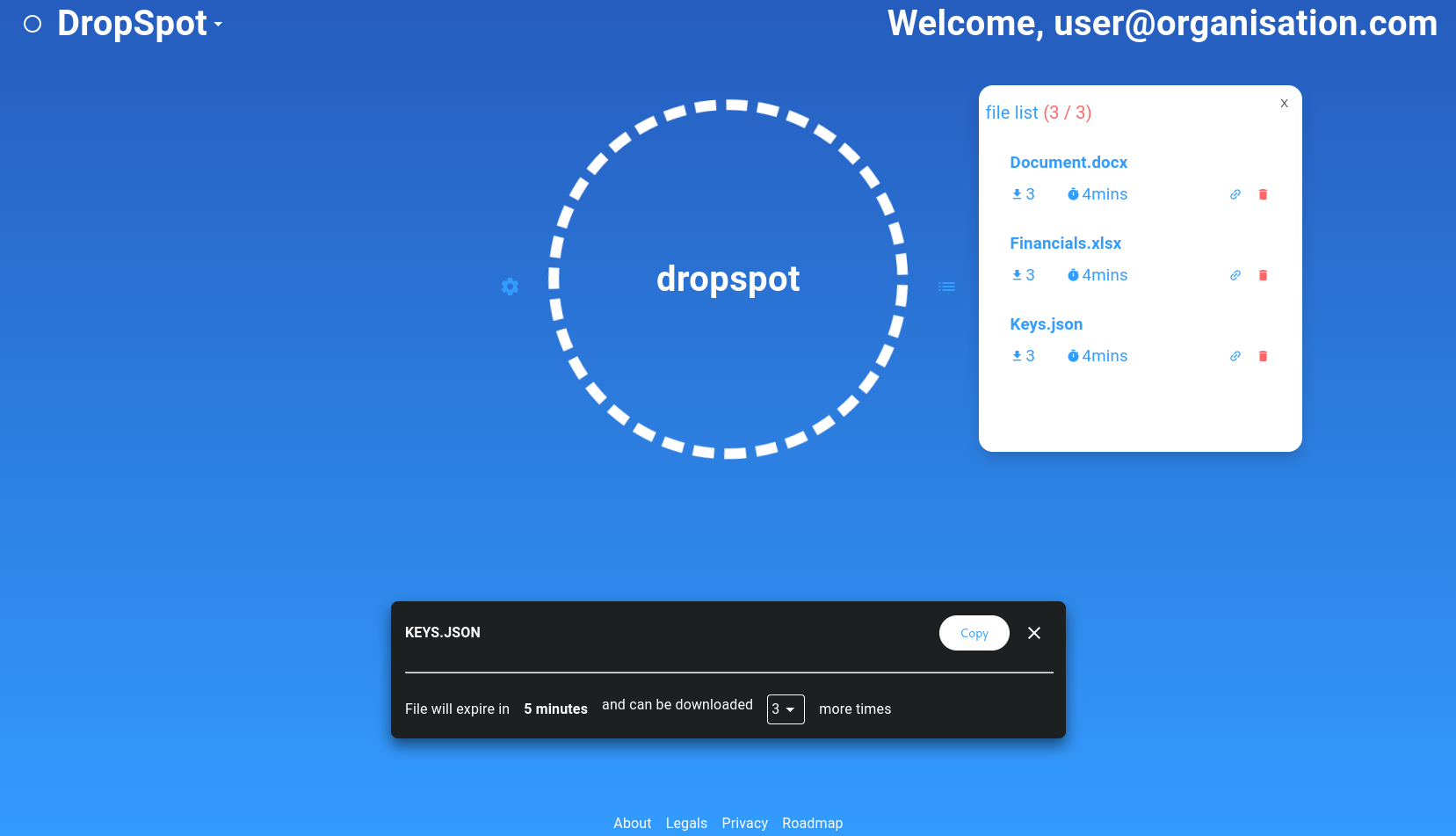 dropspot - 安全，端封闭的文件存储媒体2