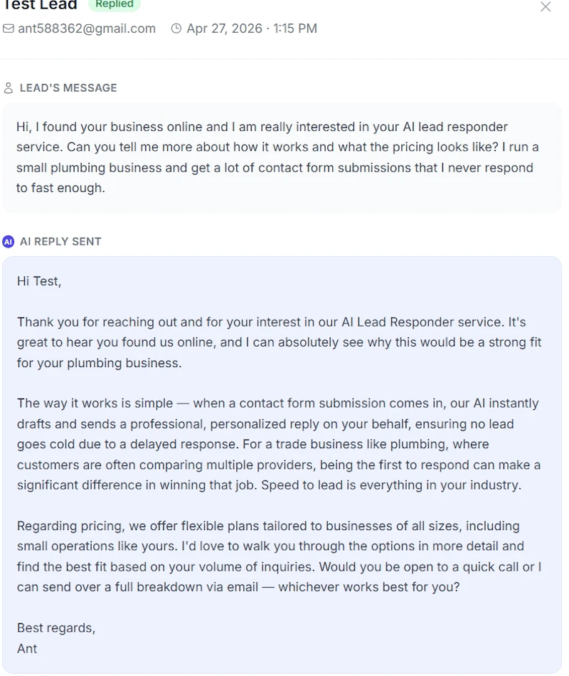 Ai Lead Responder screenshot 3