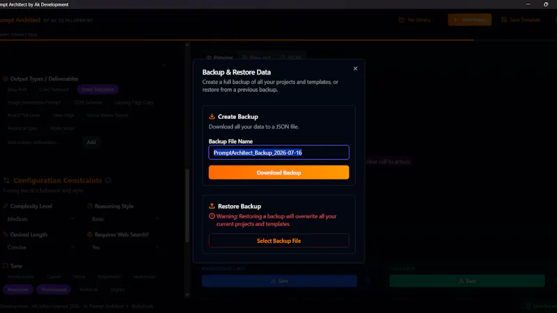 Prompt Architect screenshot 3