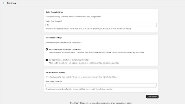 Waitlist Flow Wizard - Main product screenshot demonstrating key features and user interface