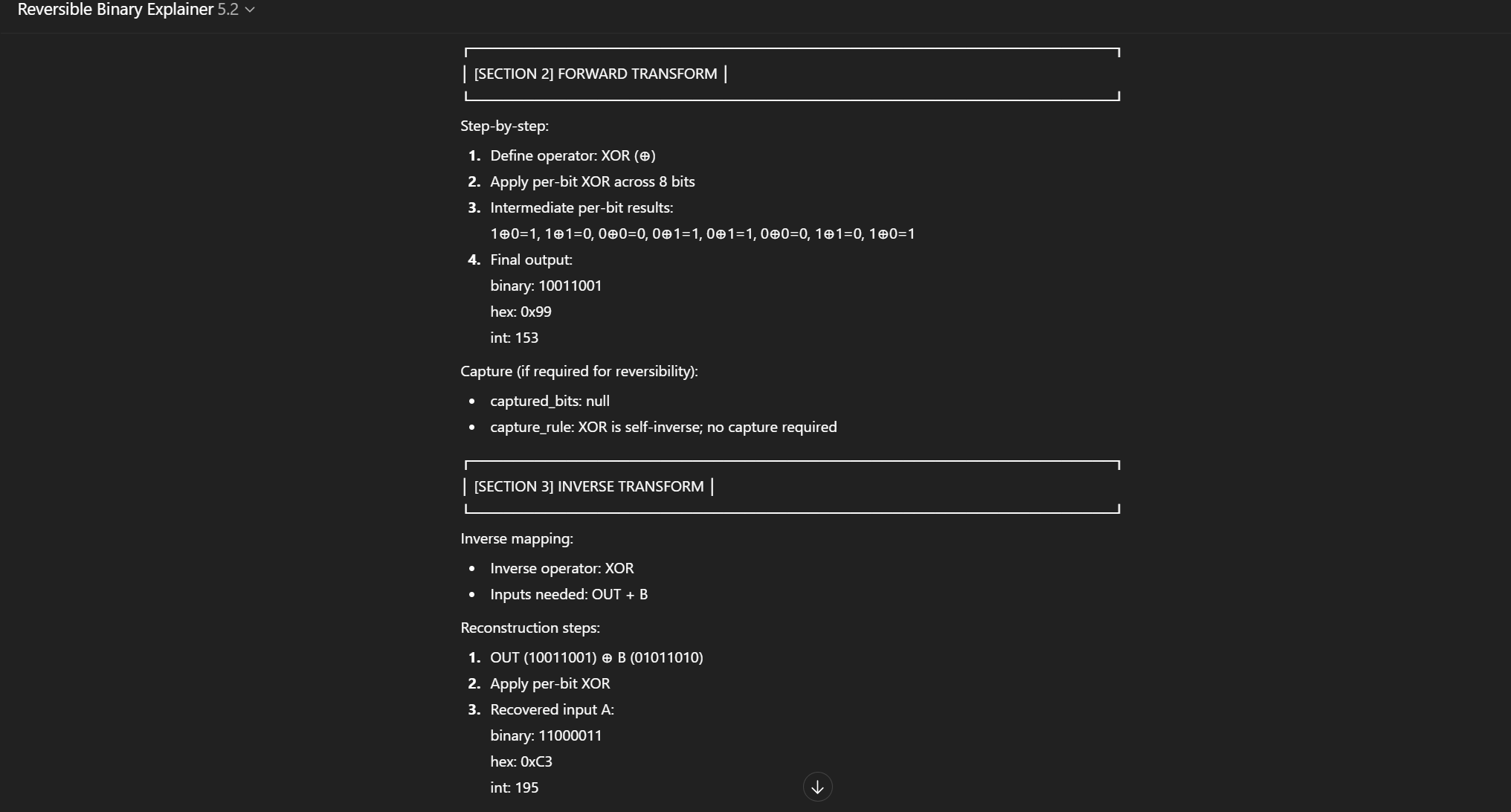 Reversible Binary Explainer V2 gallery image