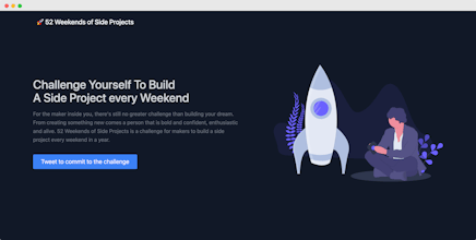 52 Weekends of Side Projects gallery image