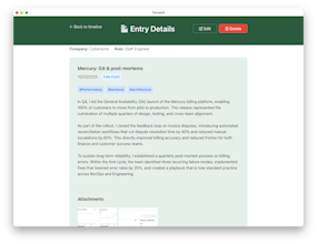 Forvard: Career Achievement Tracking App gallery image