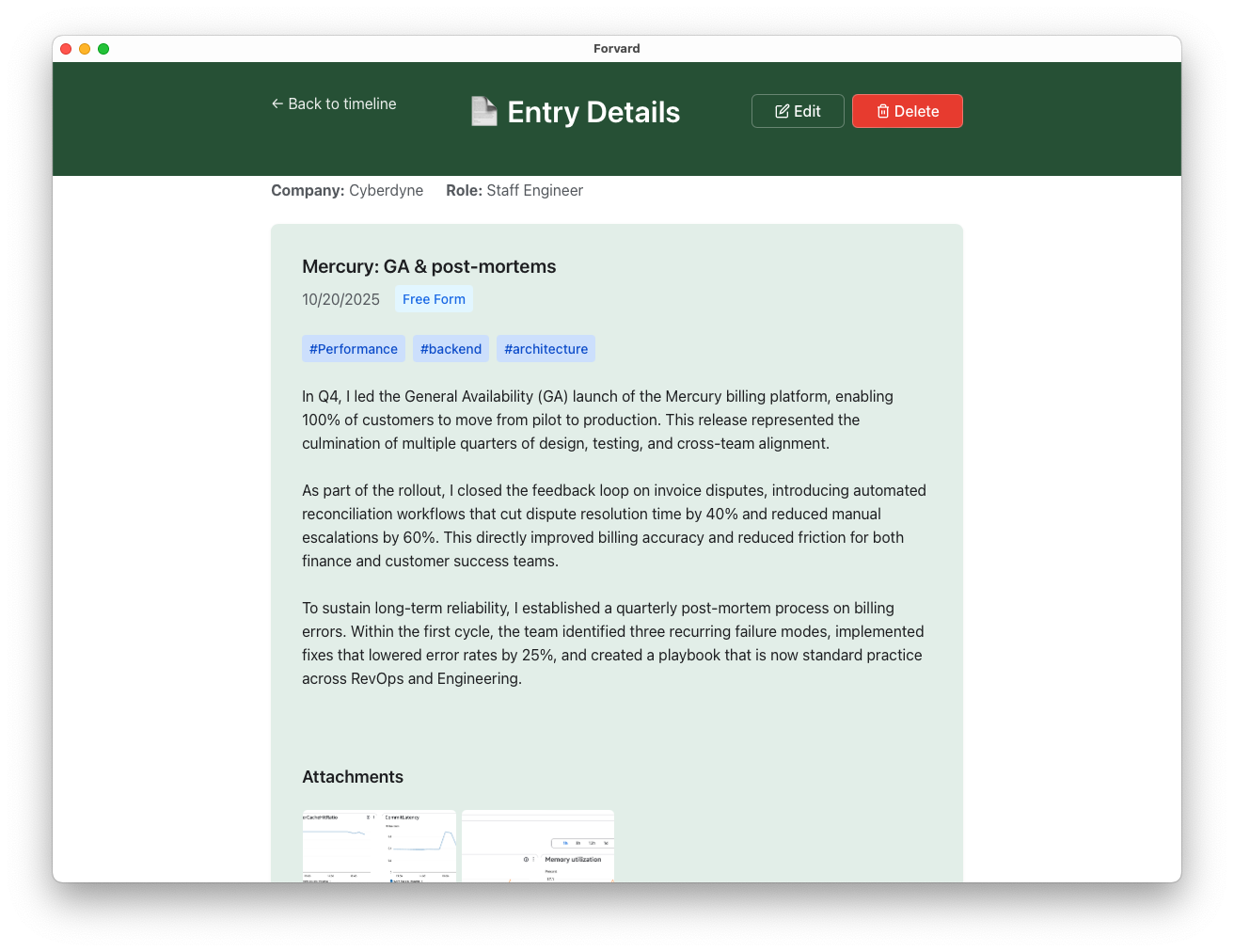 Média Forvard: Career Achievement Tracking App - Career achievement tracking app | performance review tool 5