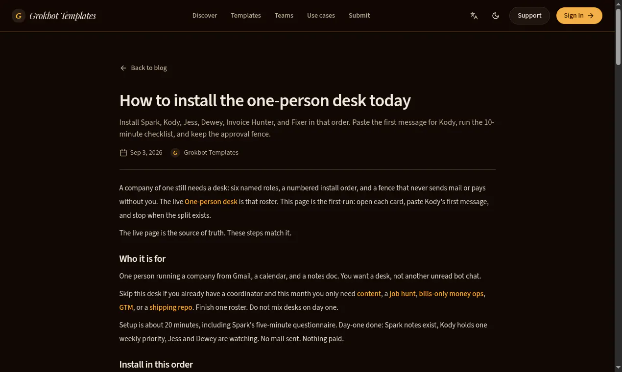 Grok Bot Templates gallery image