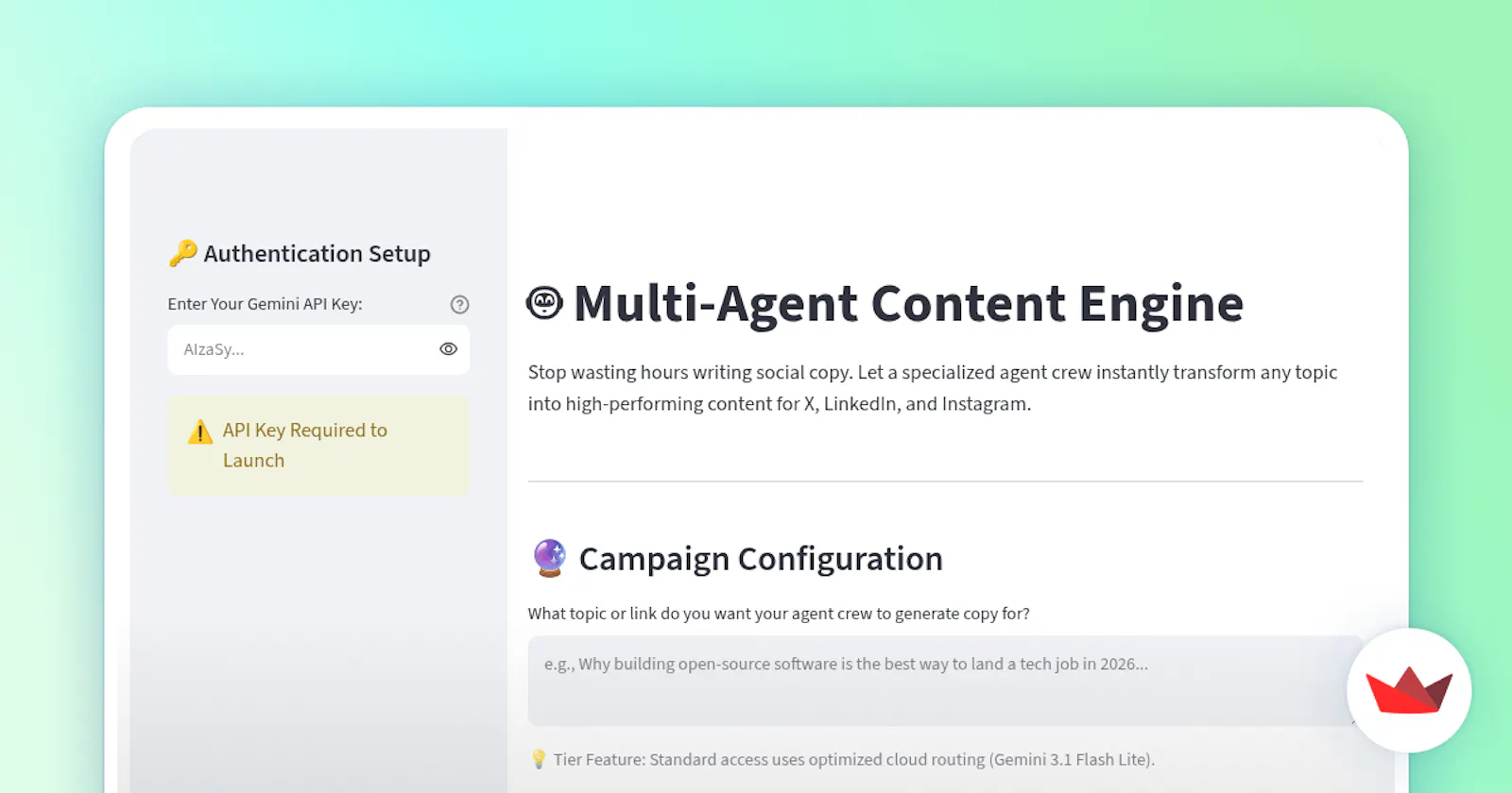 Multi-Agent Content Engine screenshot 1