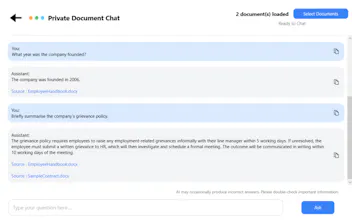 Private Document Chat gallery image