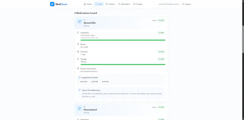 MedSheet screenshot 4