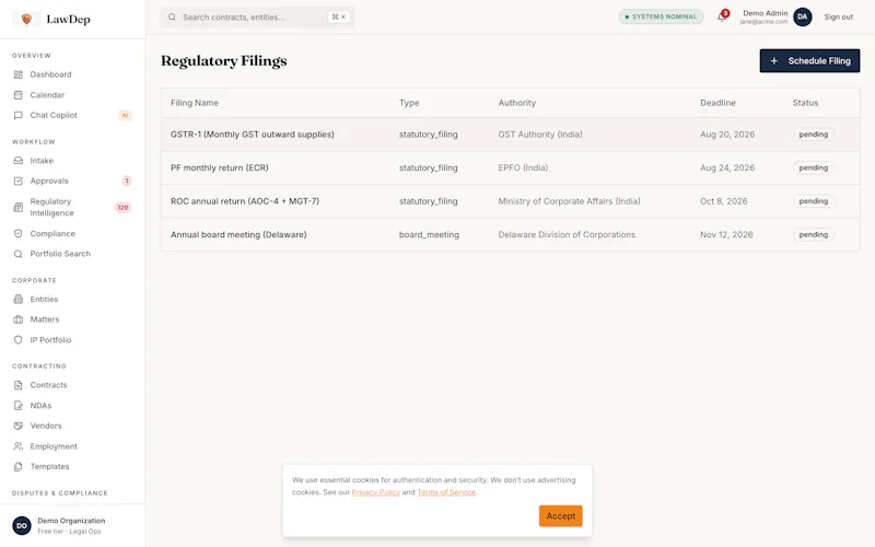 LawDep screenshot 2