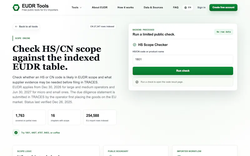 EUDR Tools screenshot 2
