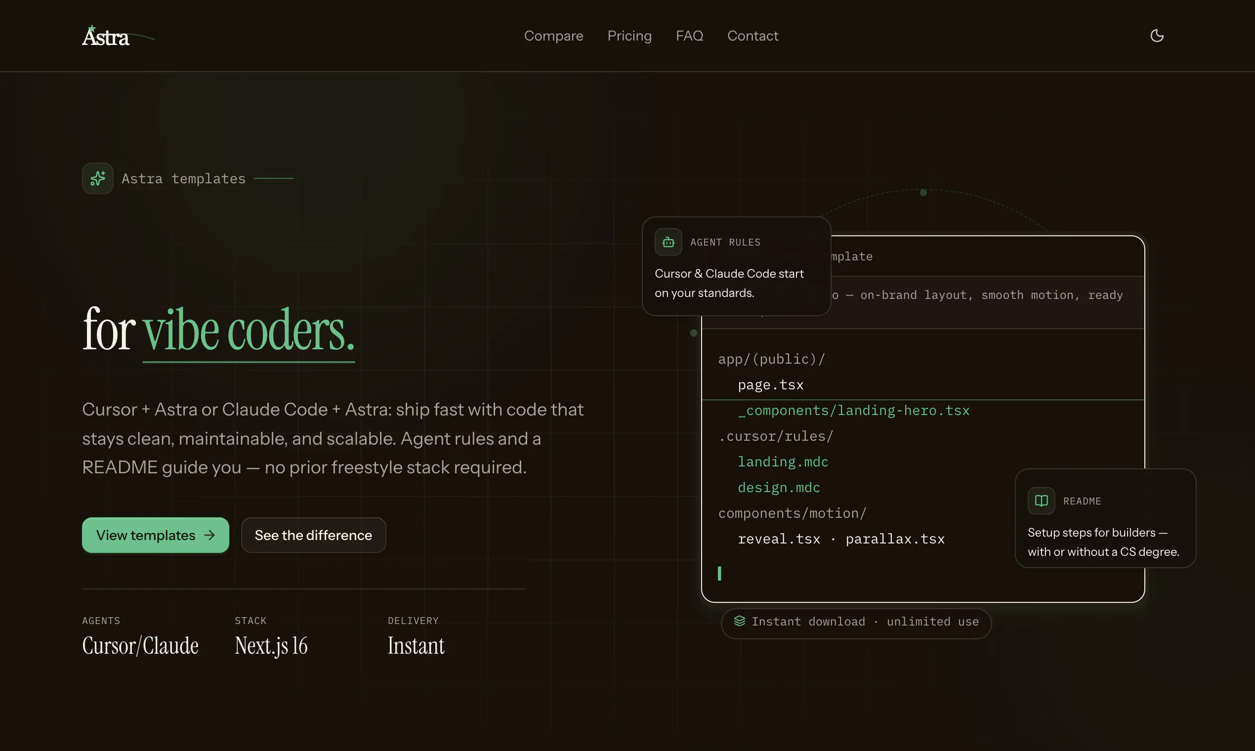 Next templates for Cursor & Claude Code gallery image
